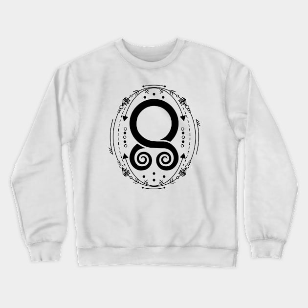 The Troll Cross | Norse Pagan Symbol Crewneck Sweatshirt by CelestialStudio